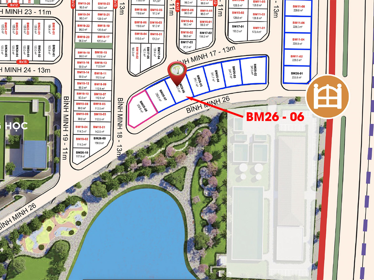 Bán biệt thự Vinhomes Đan Phượng View trực diện Hồ và công viên, BM26-06, 282,3m2, COMPOUND khép kín