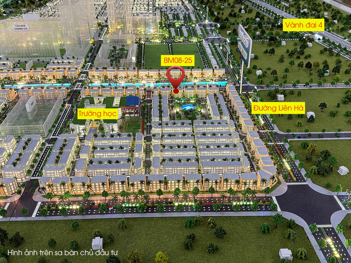 Bán Biệt Thự Song Lập Vinhomes Đan Phượng BM08-25: 288m2, View Công Viên, Giá Tốt Hơn Thị Trường