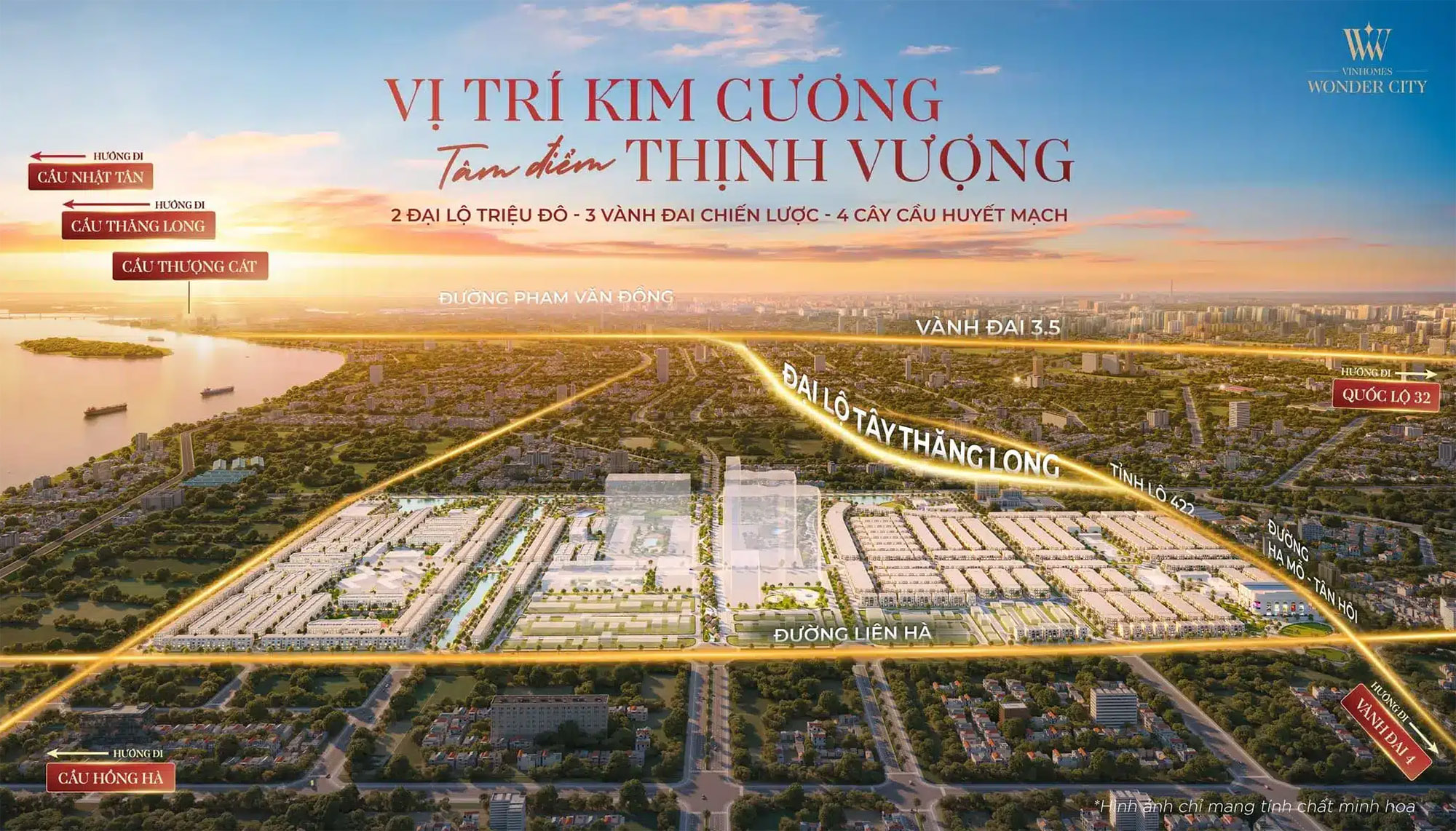 5 đòn bẩy hạ tầng kích hoạt chu kỳ tăng giá Vinhomes Đan Phượng