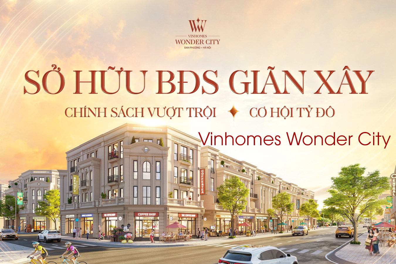Biệt thự liền kề giãn xây 2 năm tại Vinhomess Wonder City Đan Phượng
