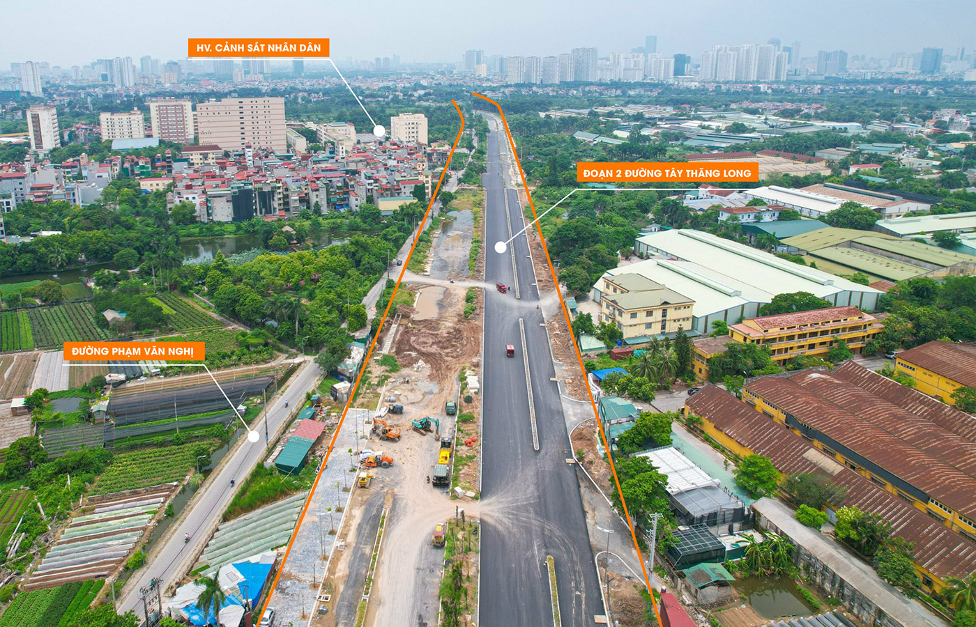 Đại lộ Tây Thăng Long đã được chốt thời gian giải phóng mặt bằng