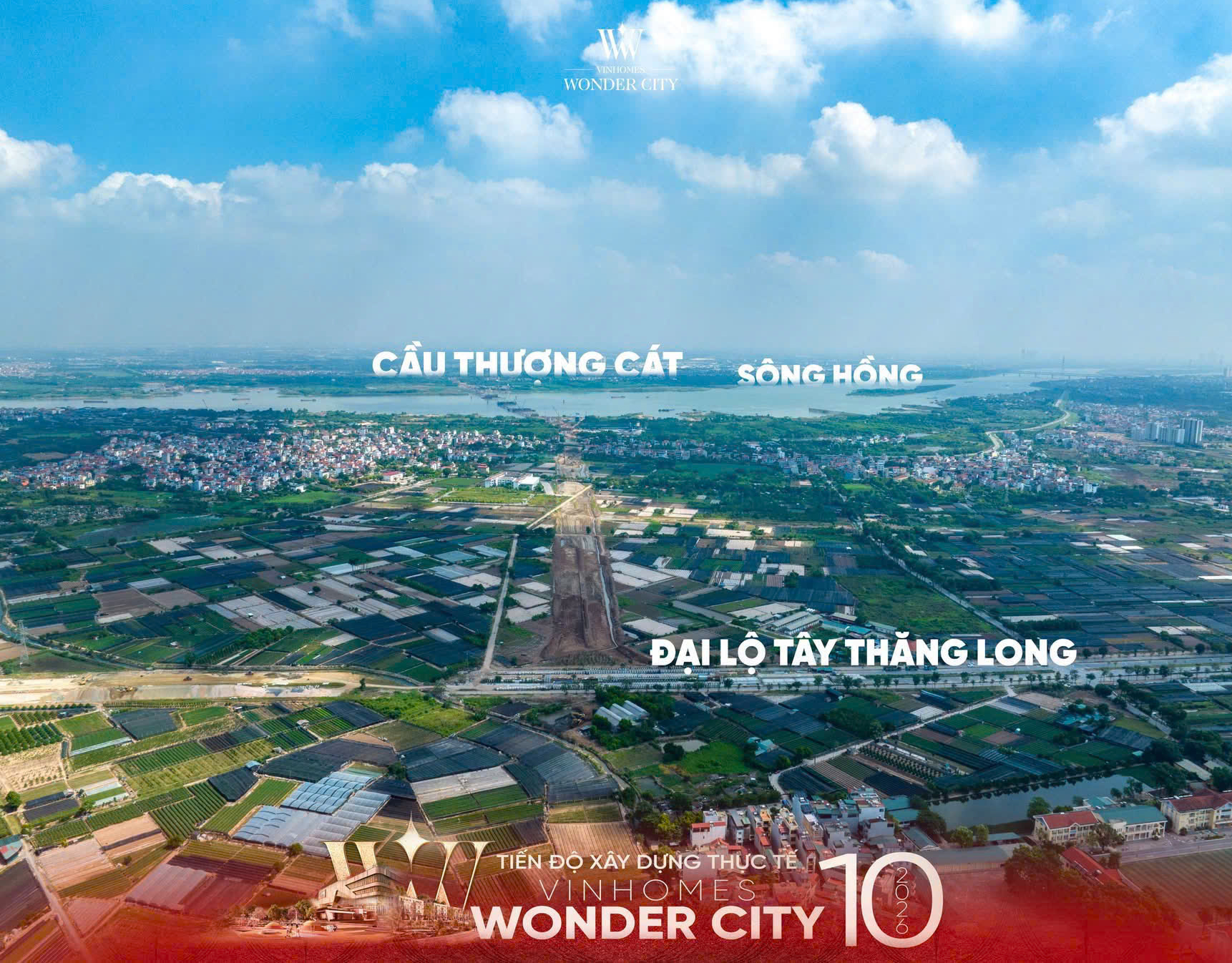 Cầu Thượng Cát kết nối theo tuyến đường vành đai 3,5 lên sân bay Nội Bài cũng đang gấp rút triển khai