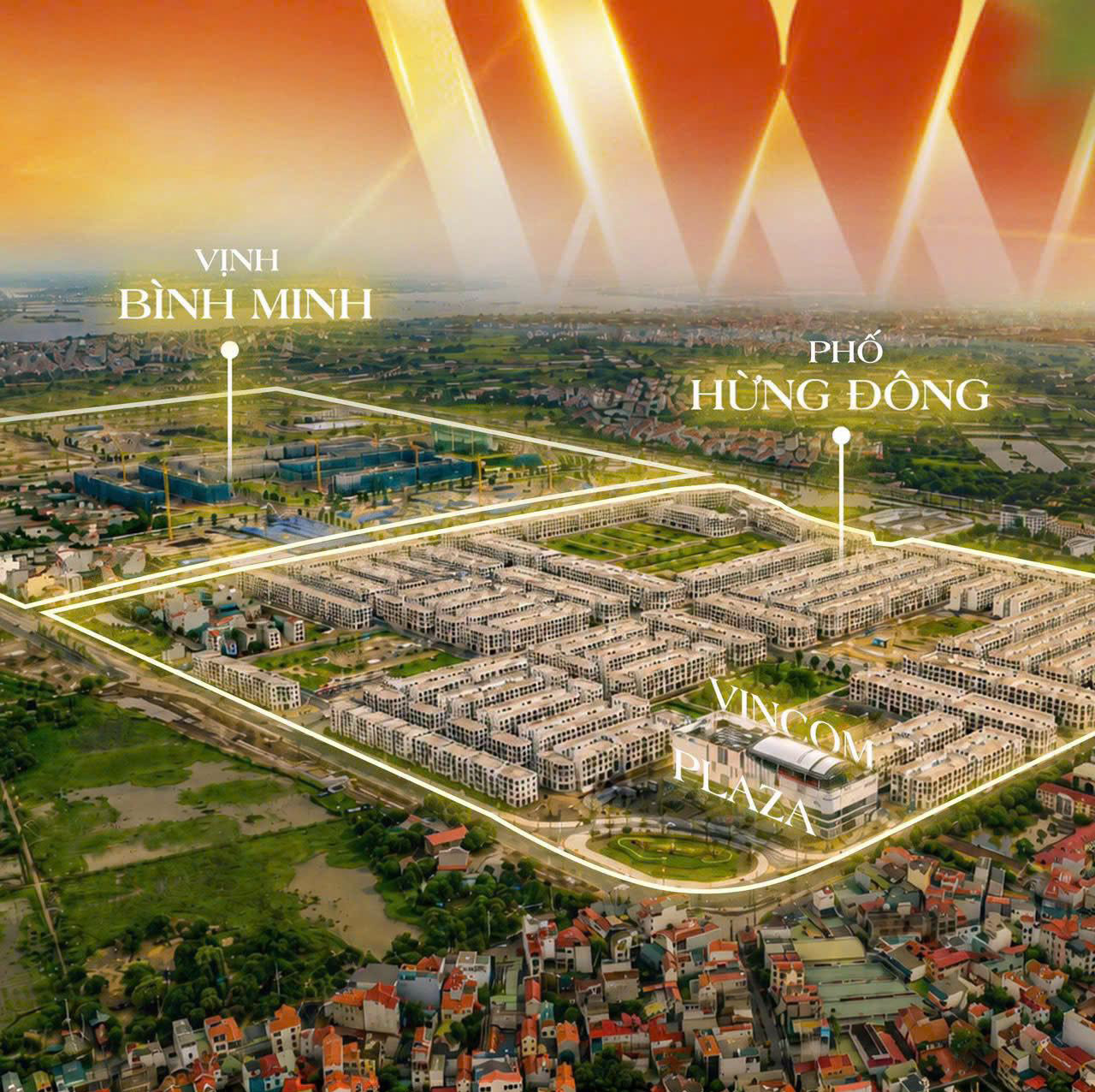 Góc nhìn tổng quan khu đô thị và sự phân chia các khu vực phát triển tại Vinhomes Wonder City