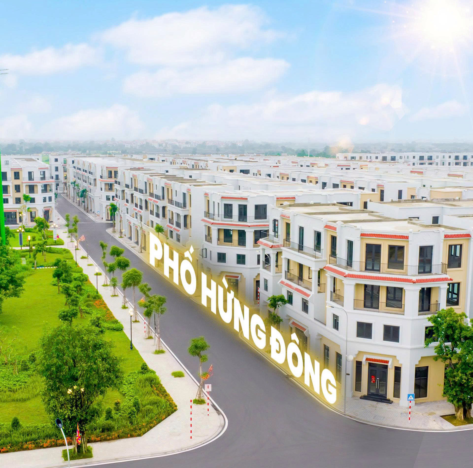 Hình ảnh thực tế khu phố Hừng Đông tại Vinhomes Wonder City tháng 8/2026.