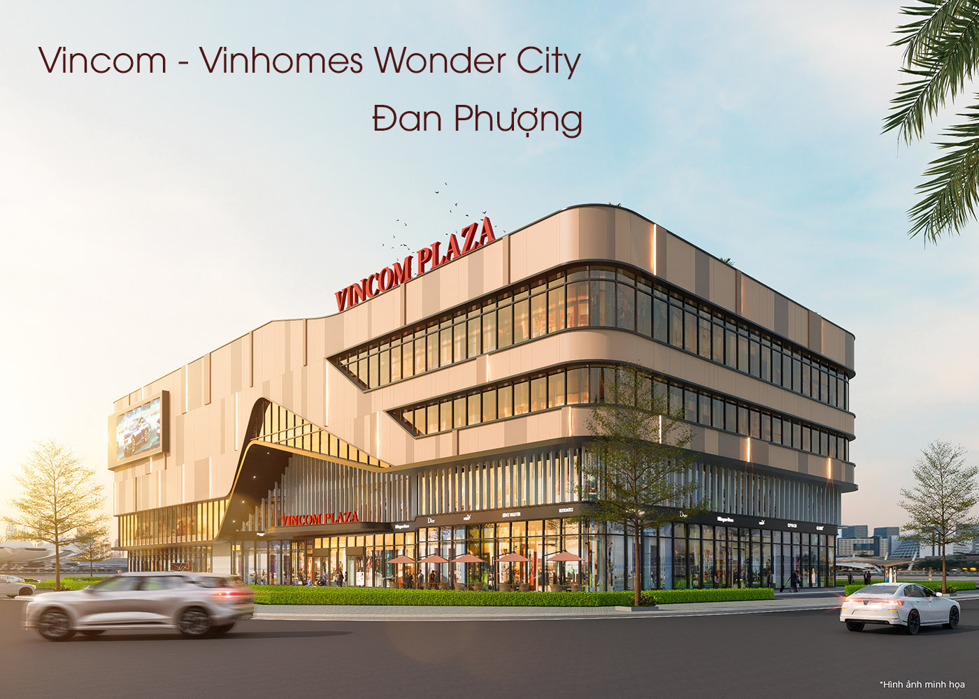Vincom Plaza Vinhomes Đan Phượng với kiến trúc thiết kế vô cùng ấn tượng