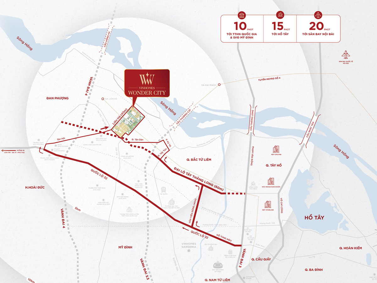 Vinhomes Wonder City Đan Phượng ở đâu? Toàn bộ tiện ích & Tiềm năng Đầu Tư nổi bật