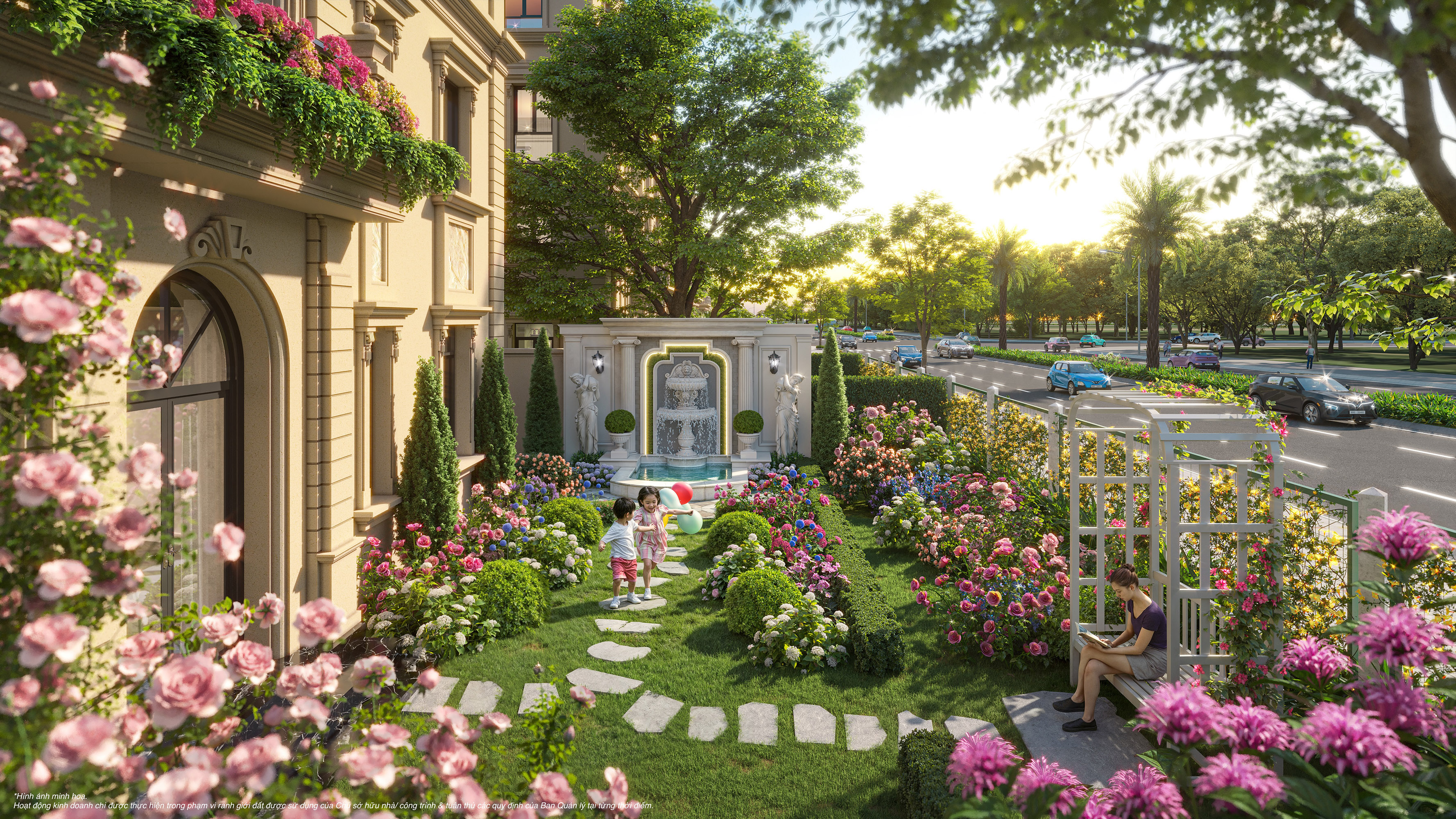 Những khu vườn sau nhà tại biệt thự Vinhomes Đan Phượng