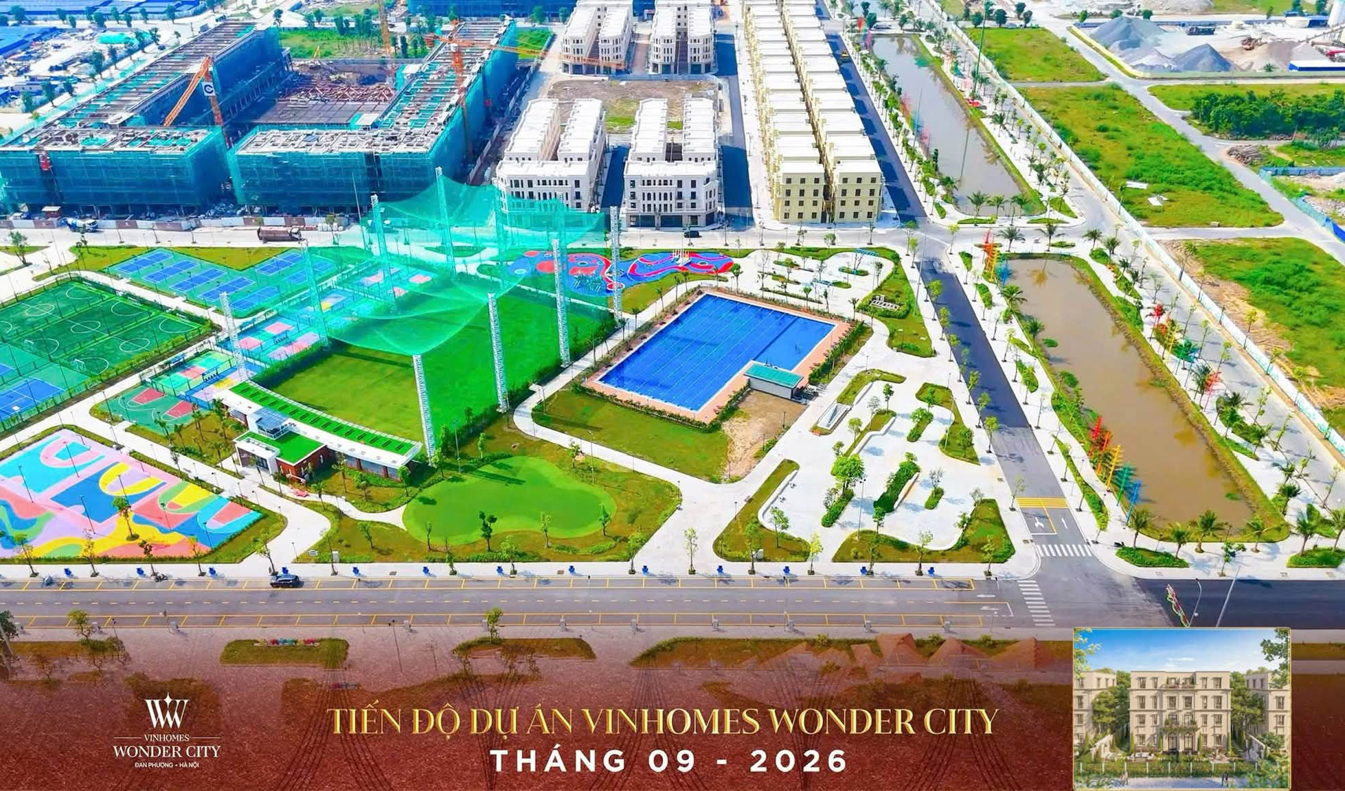 Công viên Wellness Park tại Vinhomes Đan Phượng tháng 9-2026